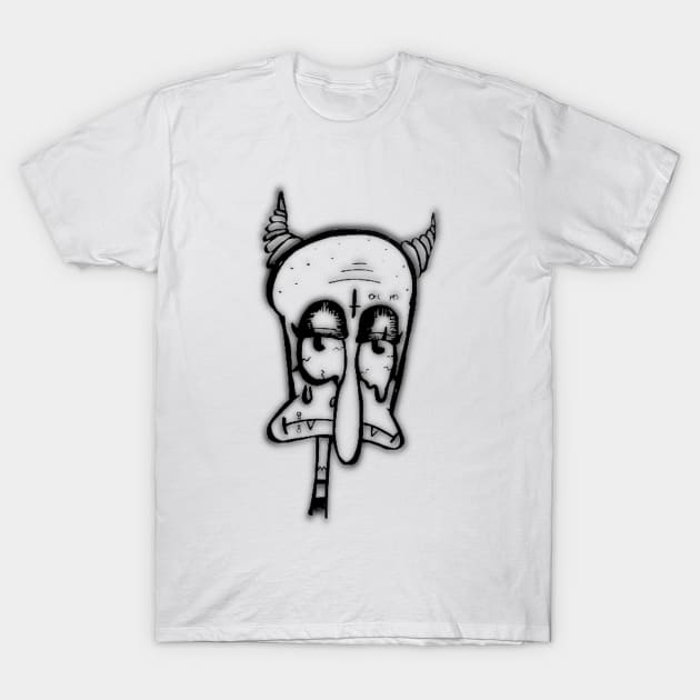 emo squidward T-Shirt by bvnnicula